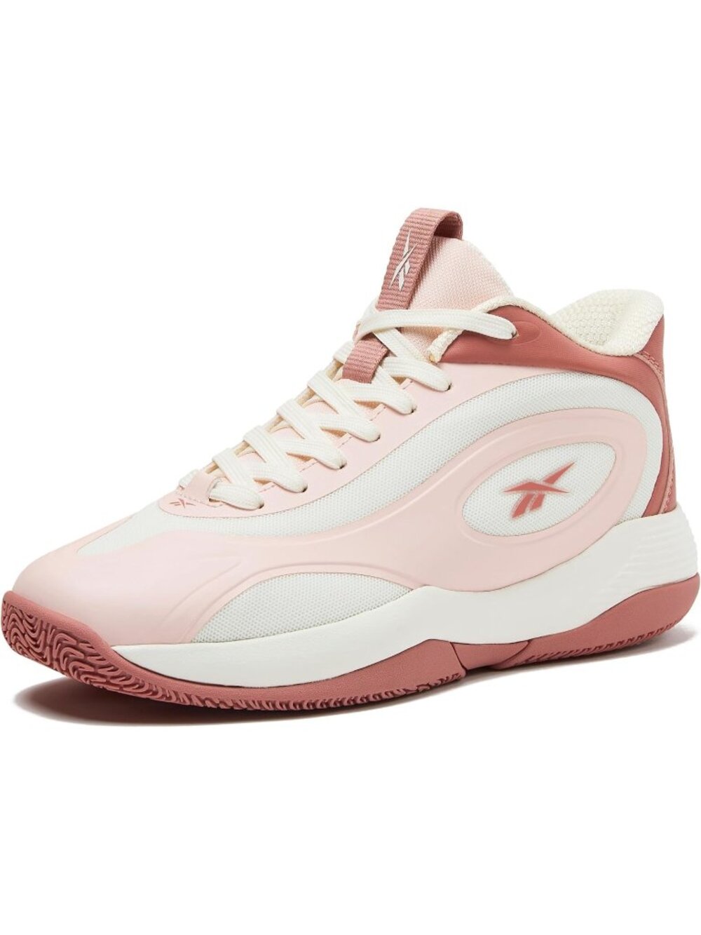 Men's Peach Pink High Top Sports Lace Up Lightweight Sneakers Basketball Shoes